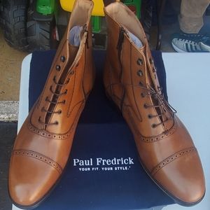 Paul Federick Solid Cognac Hector cap toe dress boots. Brand new size 13